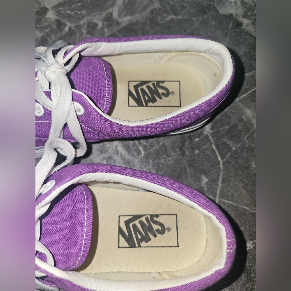 Vans Era Low Top Canvas Sneakers - Grape Purple/White - Women’s 7 - Picture 5 of 8